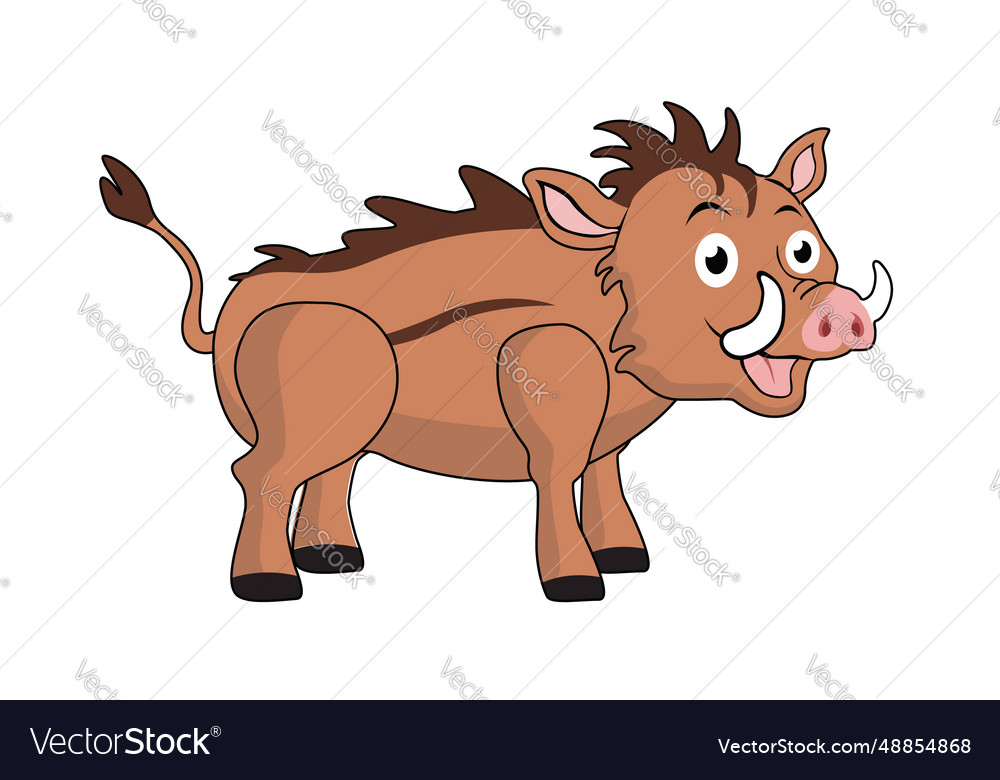 This is a very cute wild boar design Royalty Free Vector