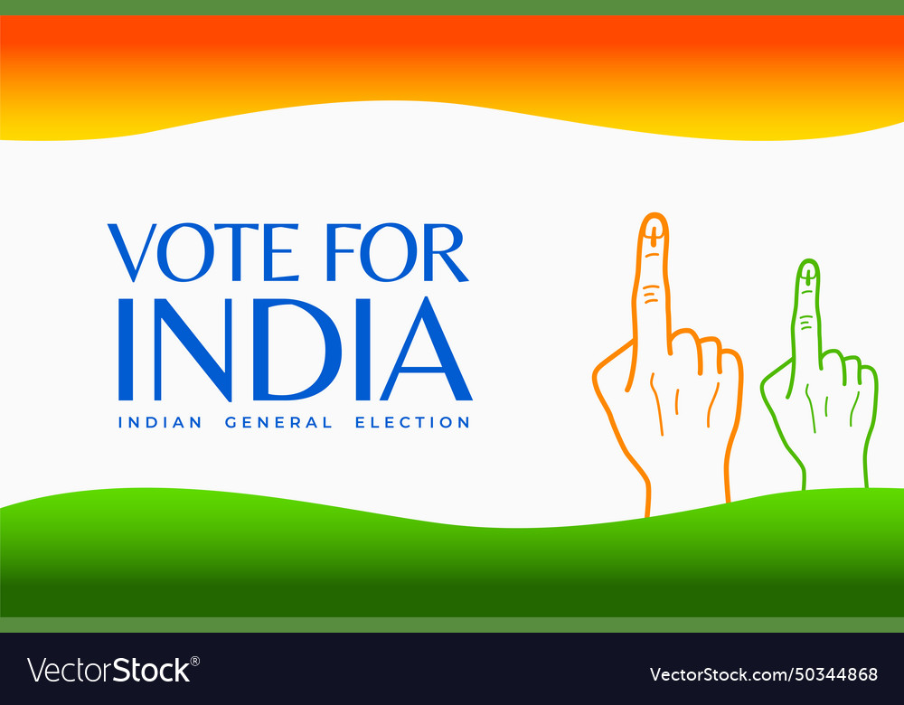 Vote for indian general election banner Royalty Free Vector