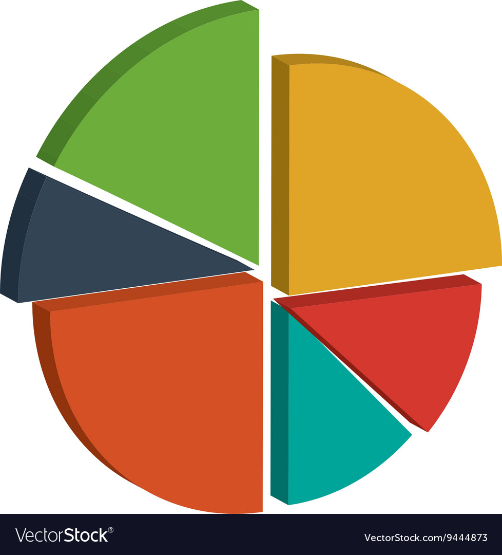 3d cake diagram Royalty Free Vector Image - VectorStock