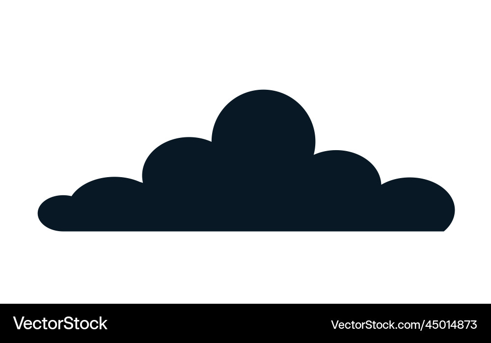 Black cloud icon Royalty Free Vector Image - VectorStock