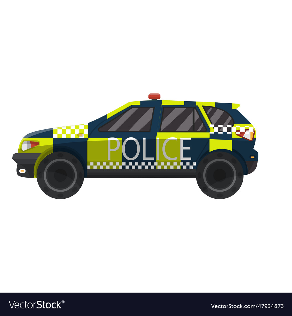 Car police checked Royalty Free Vector Image - VectorStock