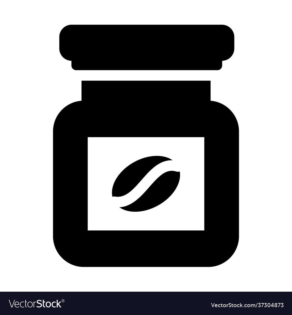 Coffee jar Royalty Free Vector Image - VectorStock