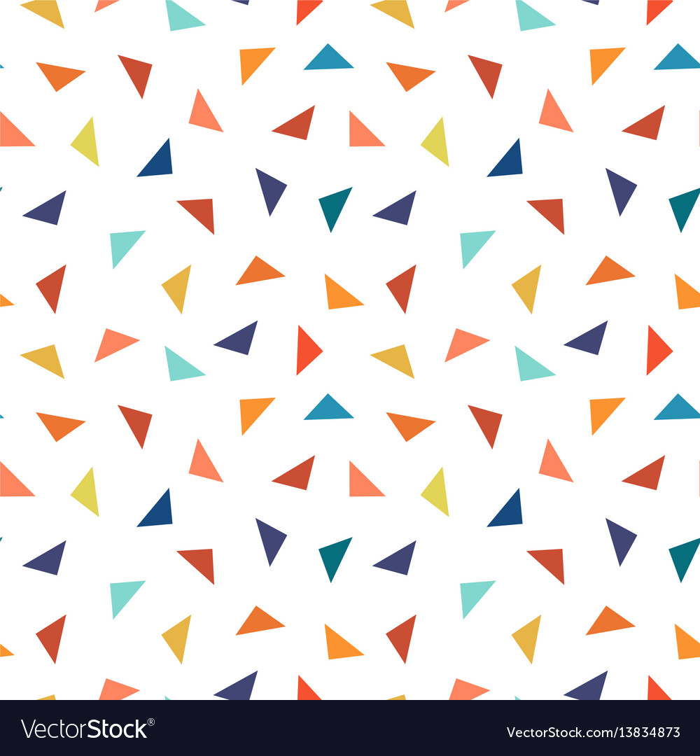 Colorful Geometric Seamless Pattern With Triangles