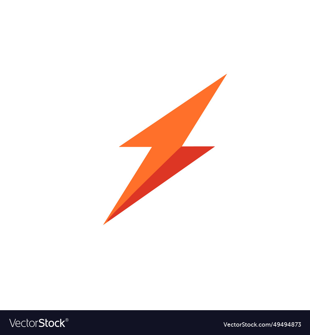 Ev charging station filled orange logo Royalty Free Vector