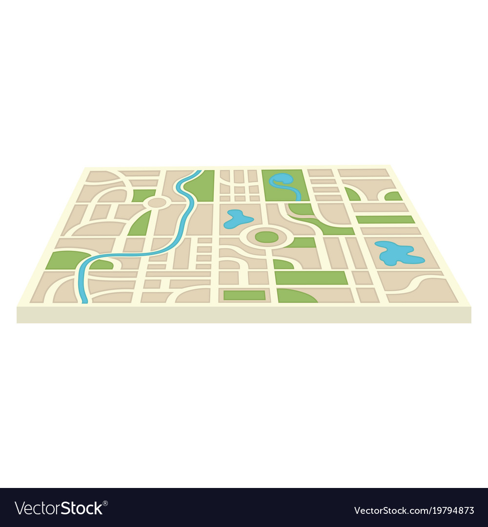 Paper map guide icon Royalty Free Vector Image