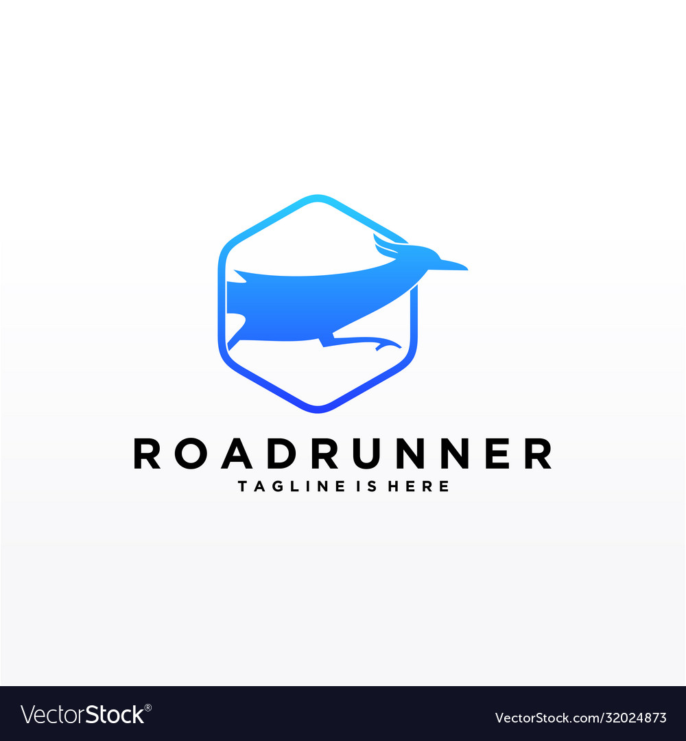 Roadrunner bird abstract minimal simple geometric