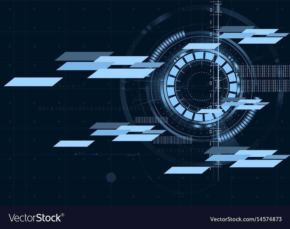 Technological abstract illuminated digital