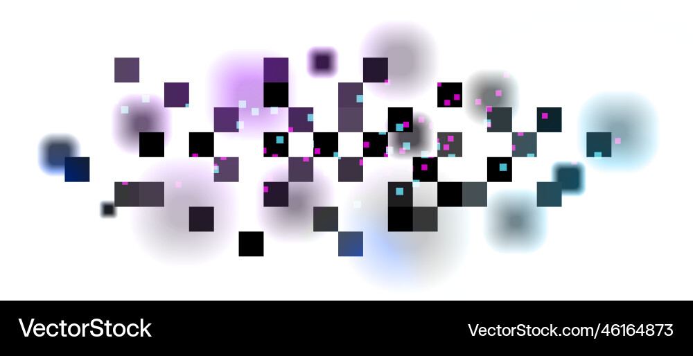 Virtual pixels abstract design technology Vector Image