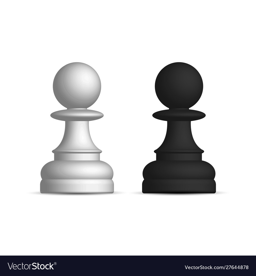 Black pawn chess piece Royalty Free Vector Image