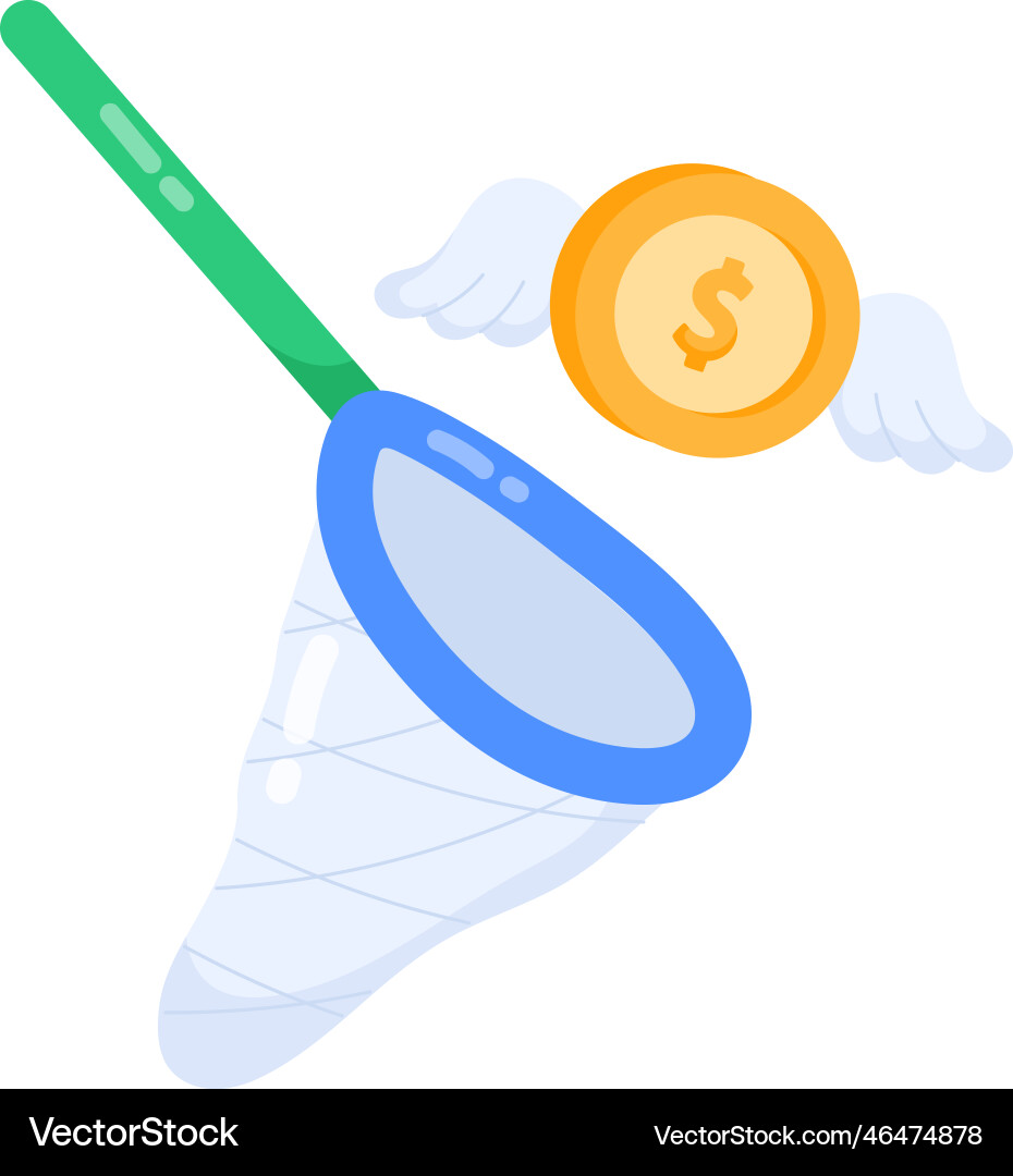 Catch money Royalty Free Vector Image - VectorStock