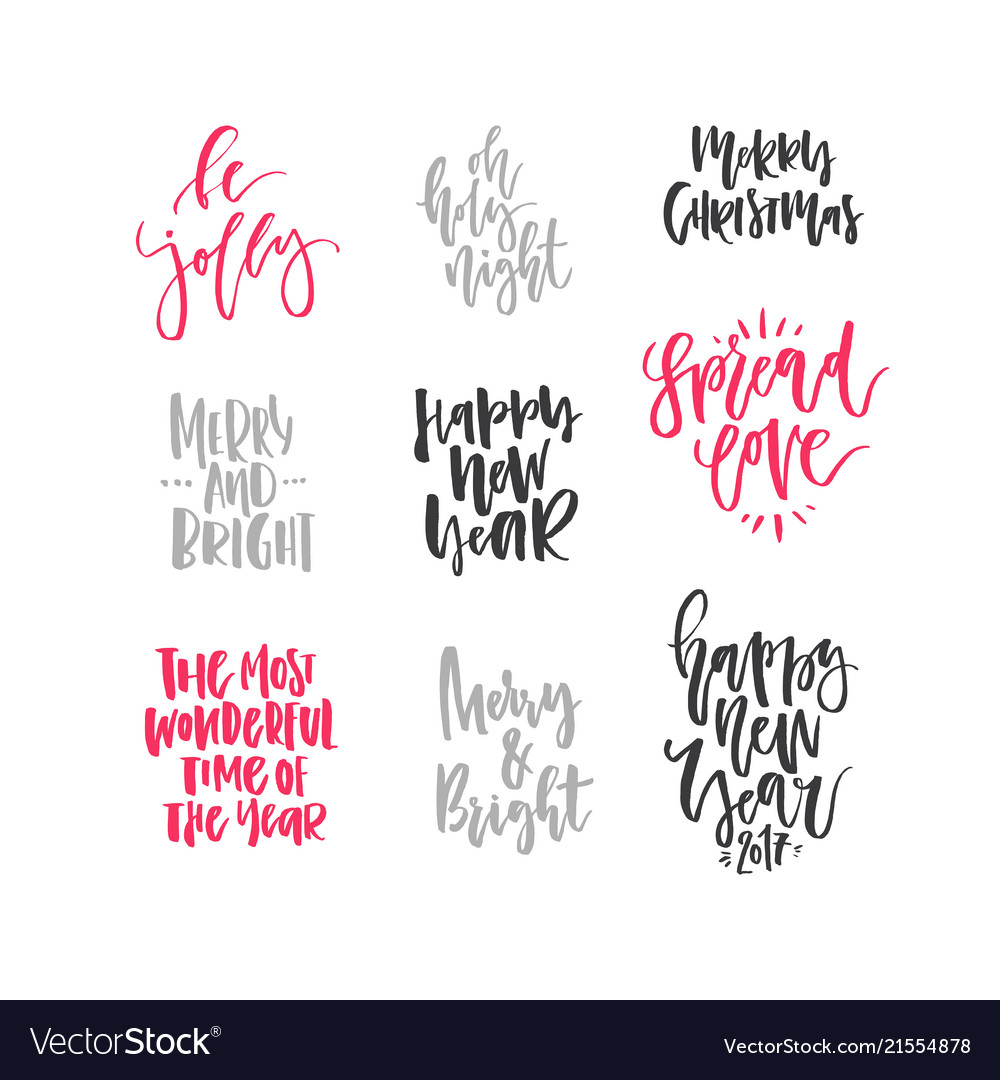 Handdrawn christmas lettering