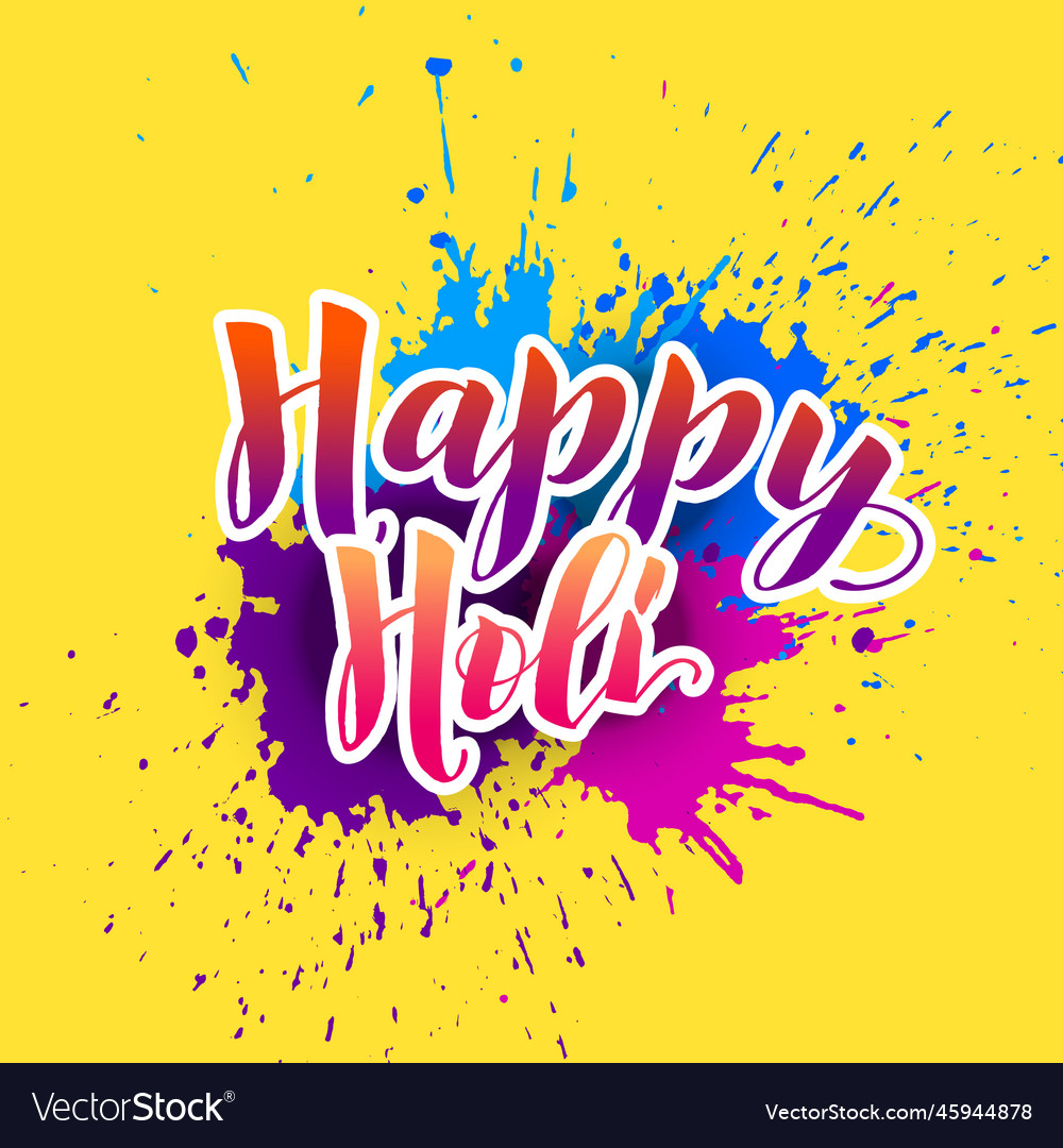 Happy holi background with colorful splash