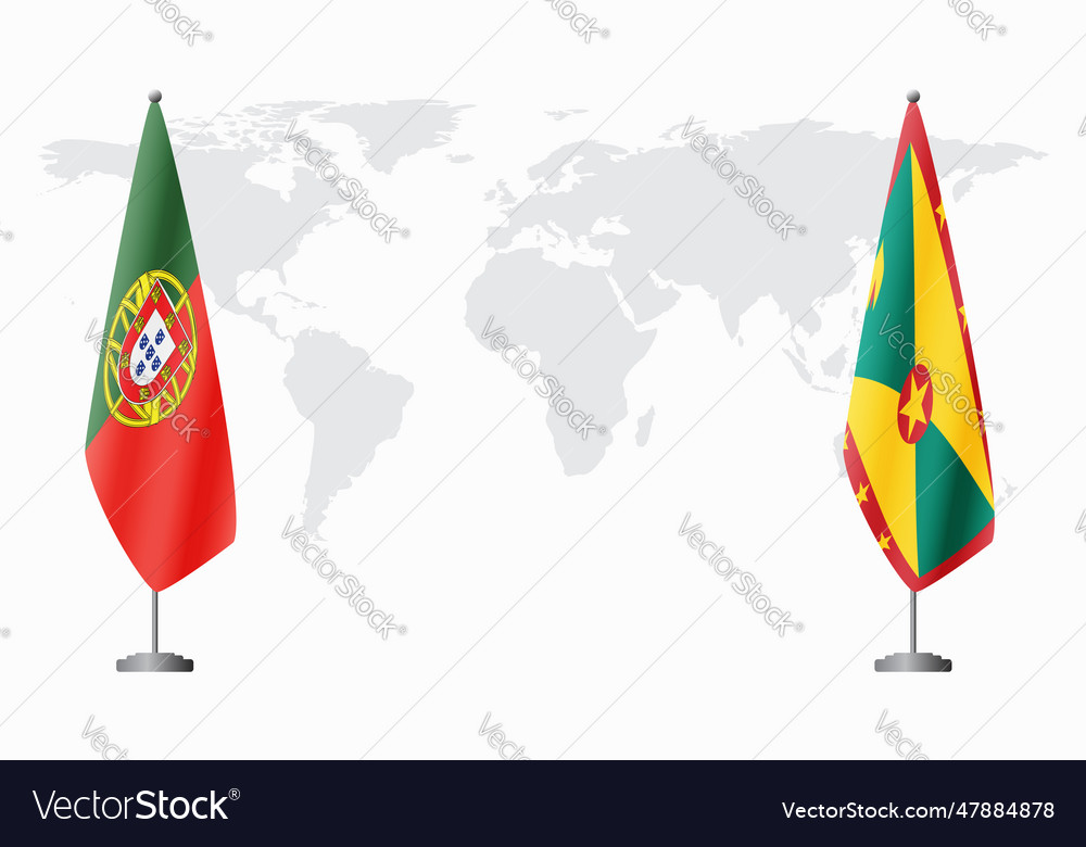 Portugal and grenada flags for official meeting