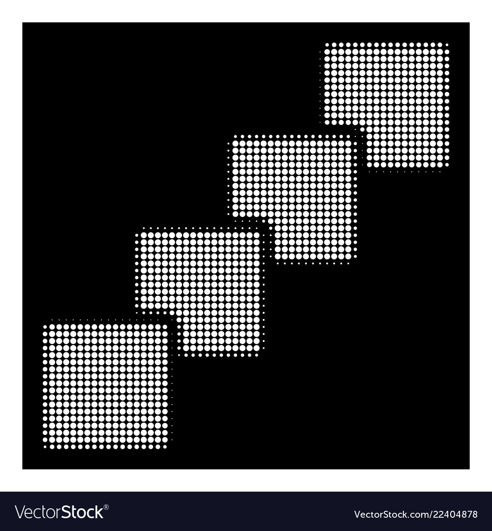 White halftone blockchain icon vector image White halftone blockchain icon