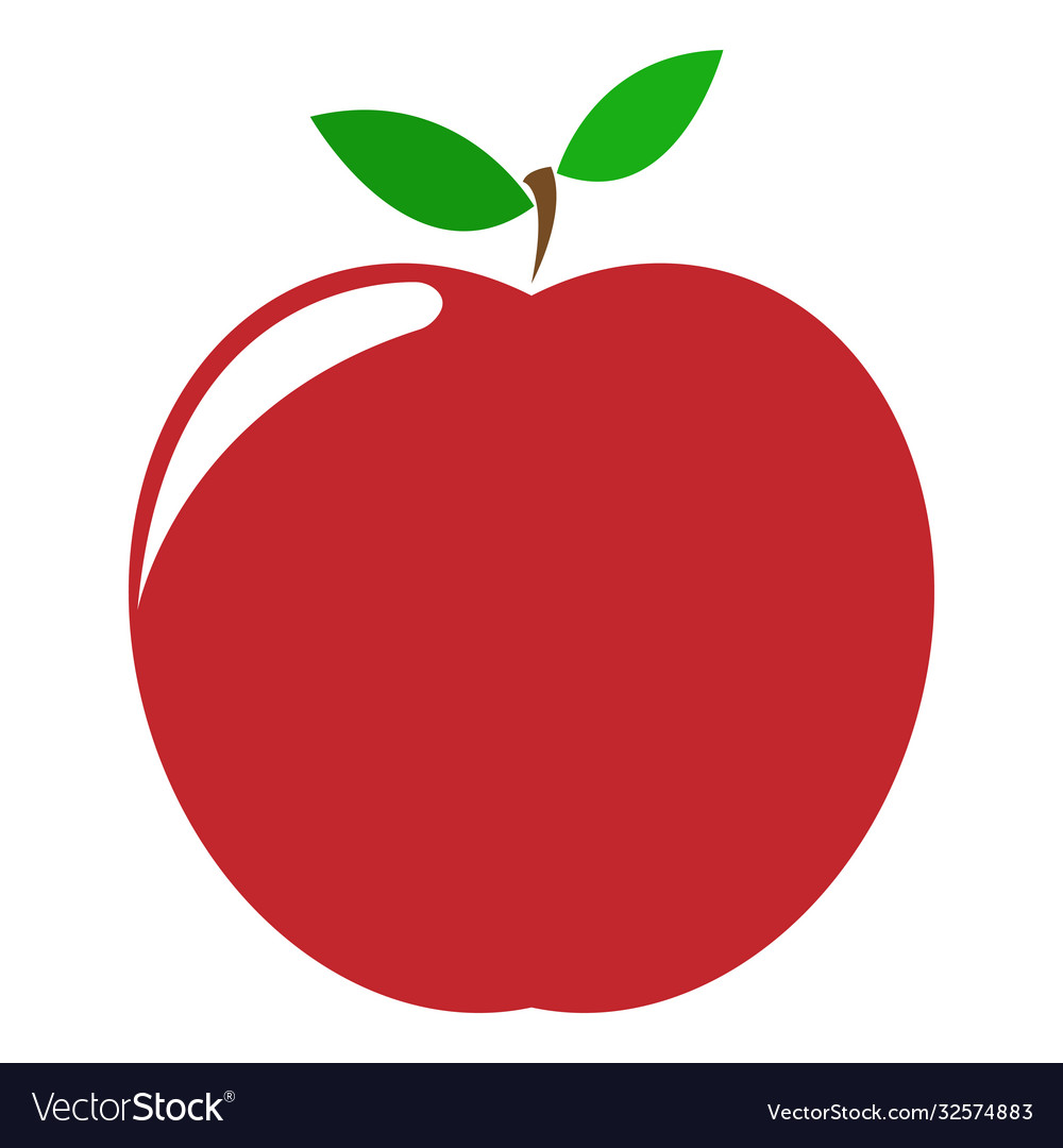 A red apple icon fresh logo