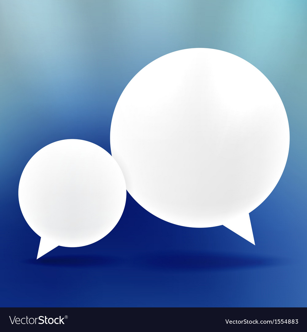 Abstract background with speech bubble on blue