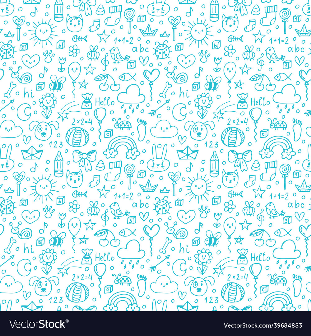 Background for cute little boys colored seamless