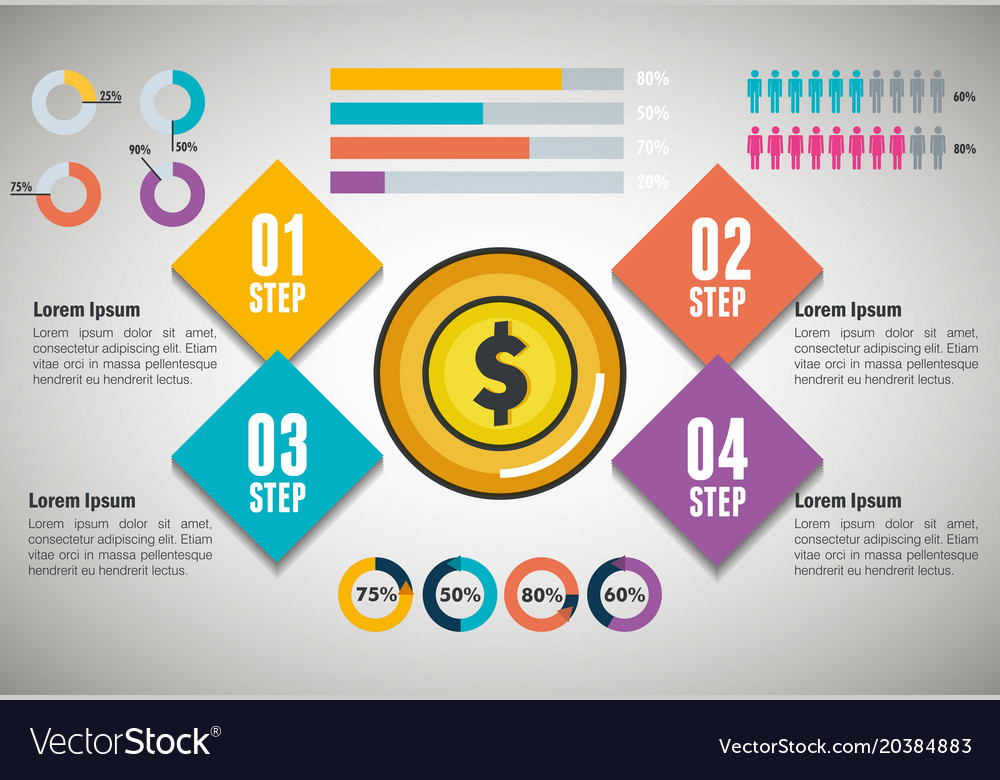 Business infographic template icons