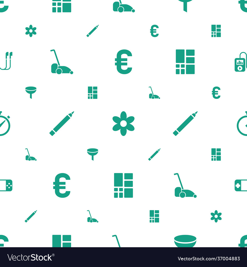 Button icons pattern seamless white background