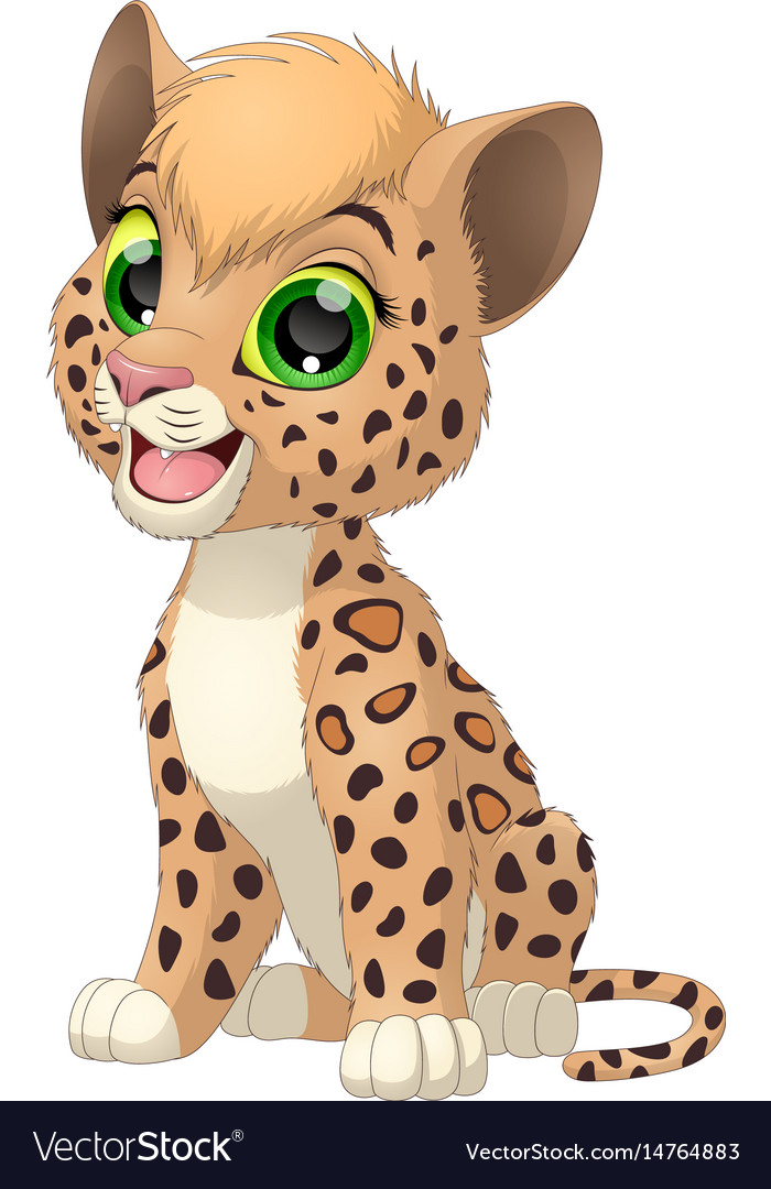 Funny little leopard Royalty Free Vector Image