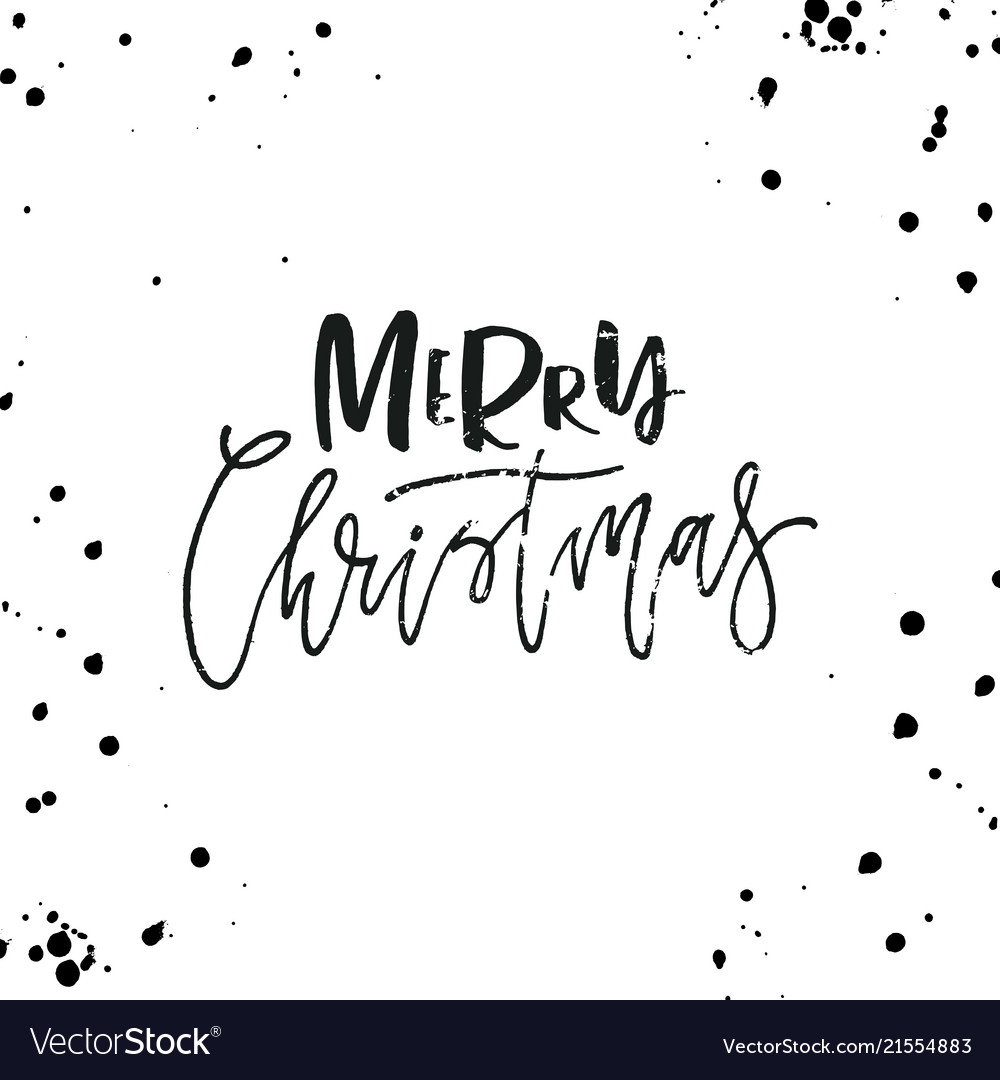 Handdrawn christmas lettering vector image Handdrawn christmas lettering