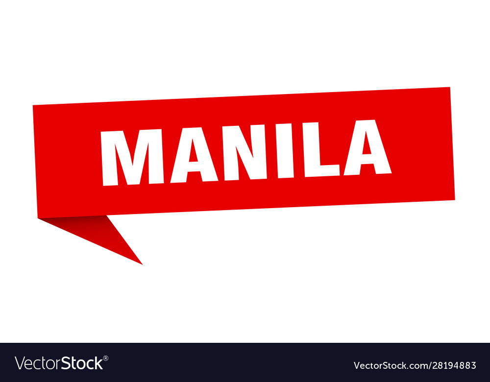 Manila sticker red signpost pointer sign