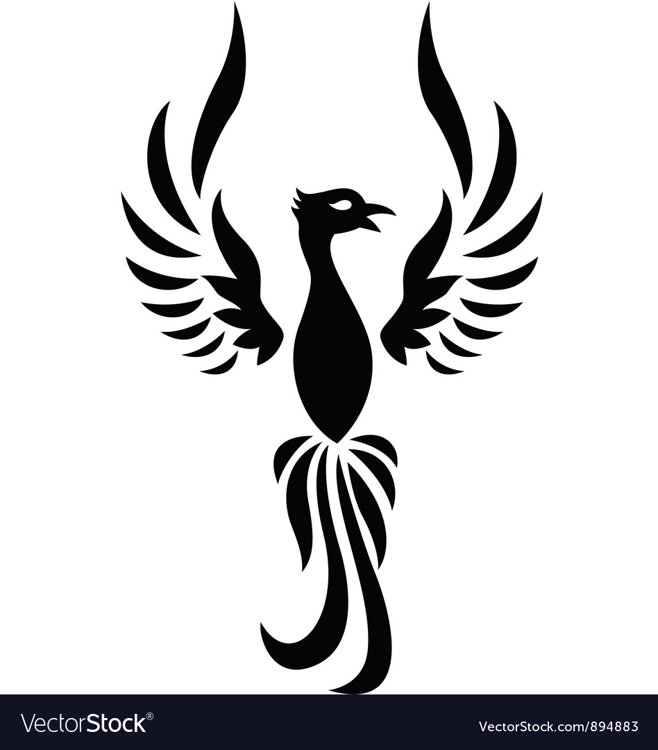 Phoenix bird tattoo stock illustration. Illustration of hell - 24690477