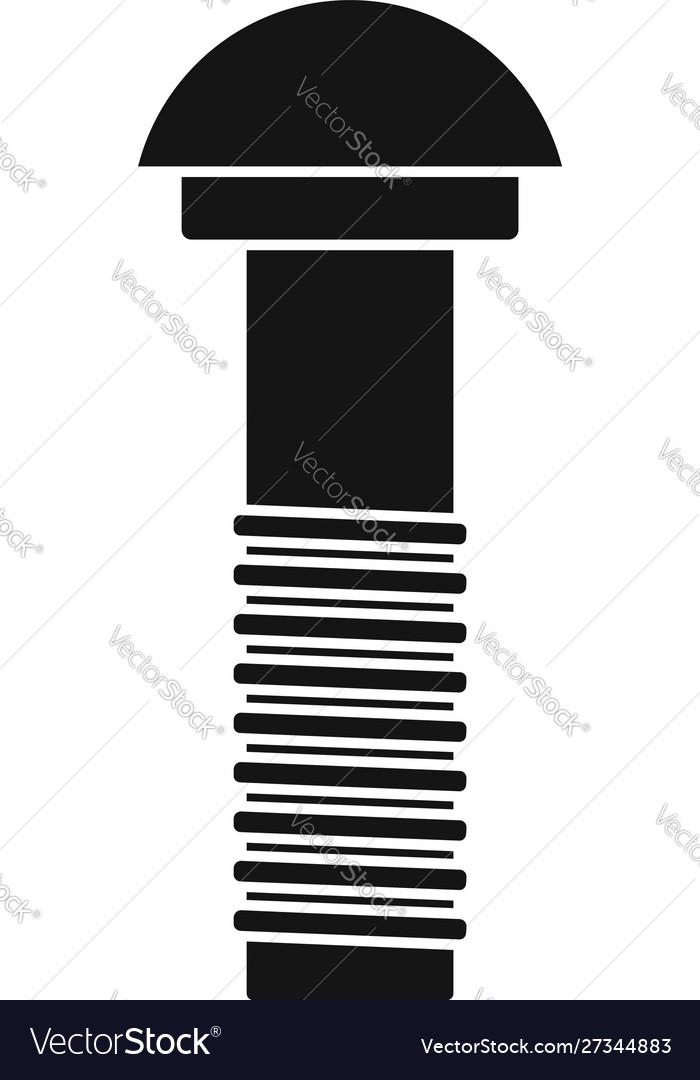 Rivet icon simple style Royalty Free Vector Image