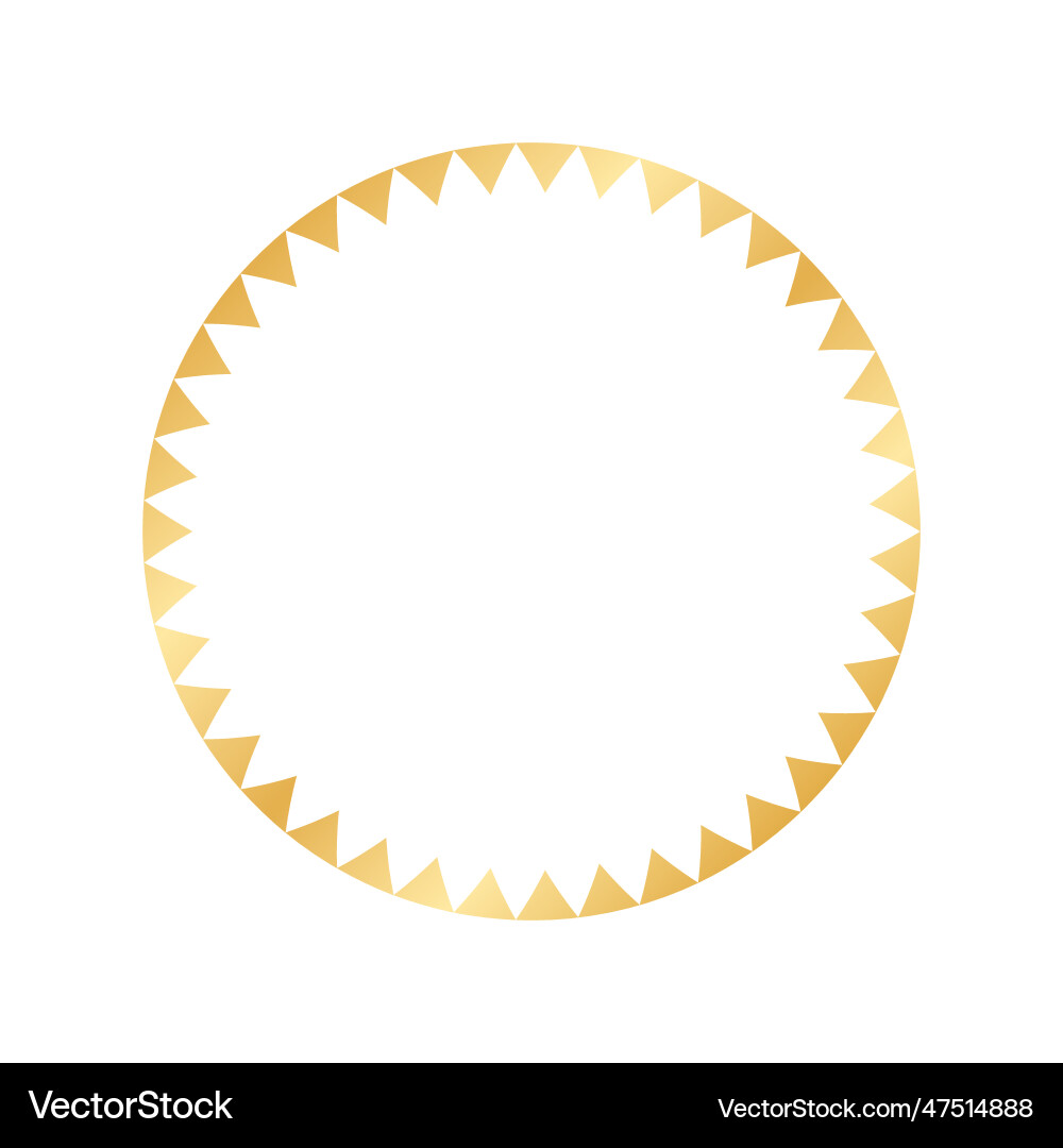 Abstract golden round frame gold border template Vector Image
