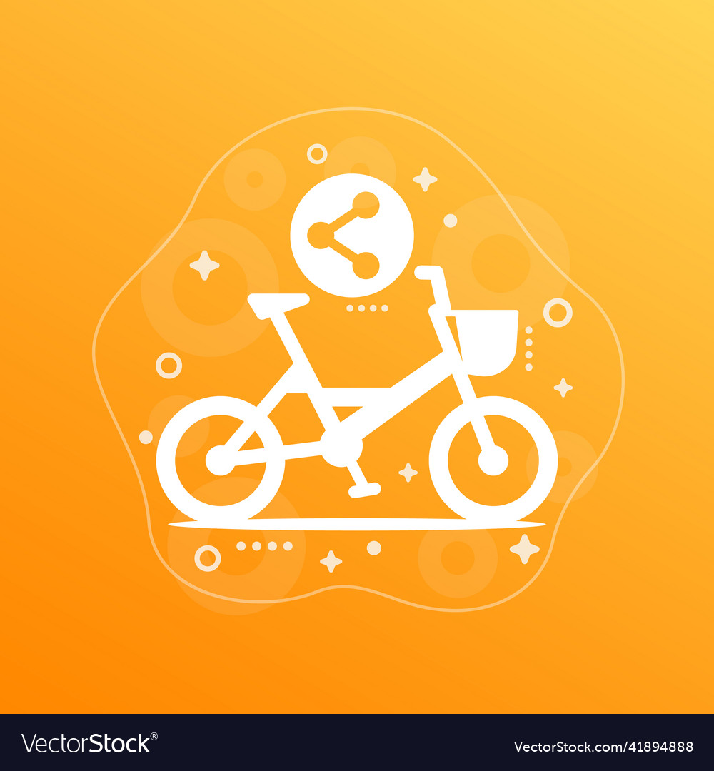 Bike sharing icon for web and apps