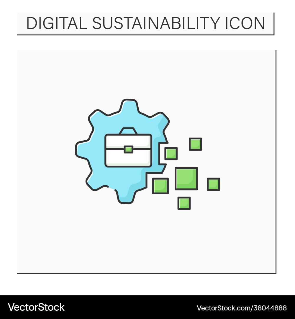 Business transformation color icon Royalty Free Vector Image