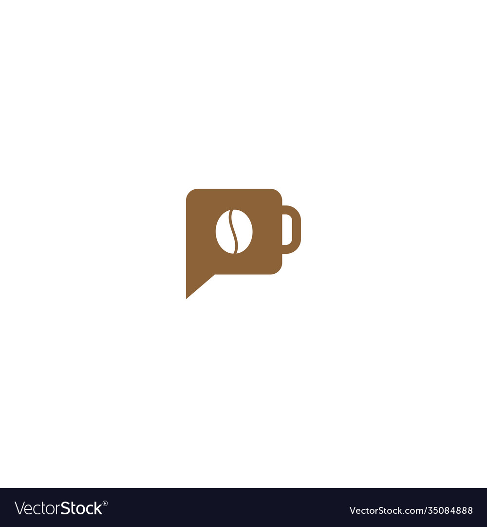 Coffee chat graphic design template simple Vector Image