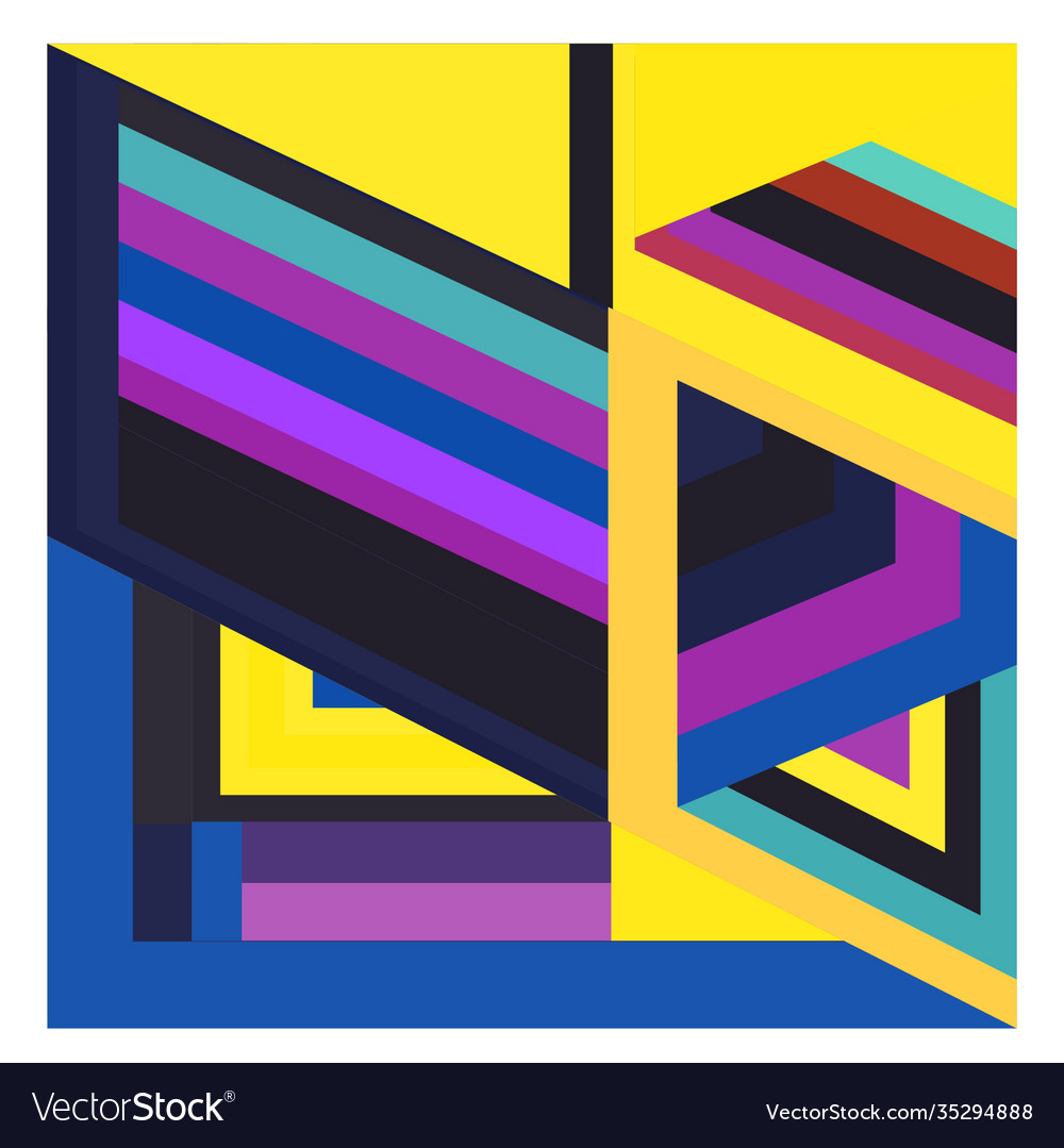 Colorful geometric and curve background pattern
