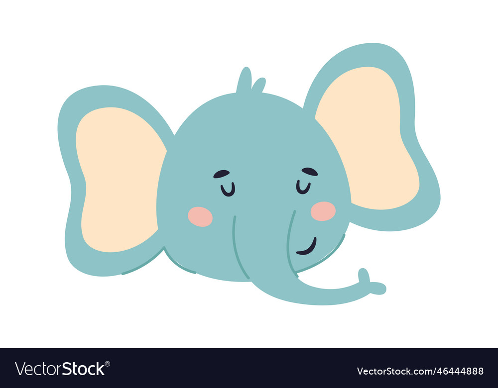 Elephant animal head Royalty Free Vector Image