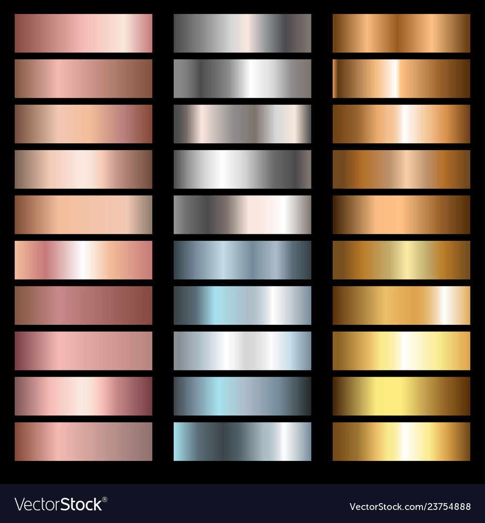 Metals Gradients Royalty Free Vector Image - Vectorstock