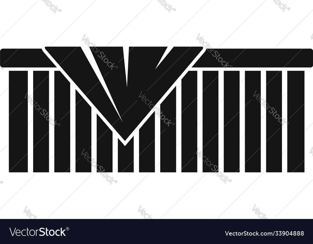 Sauna wood bench icon simple style Royalty Free Vector Image