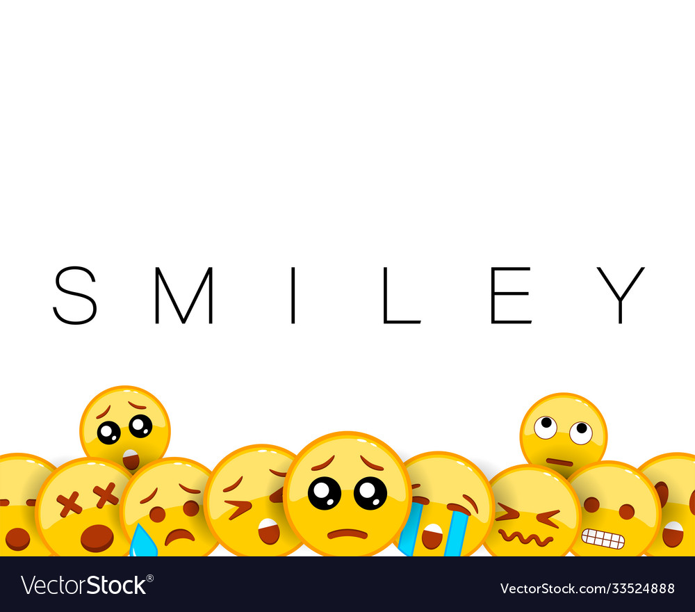 Smiley Hintergrund mit gelbem Gesicht Emoji