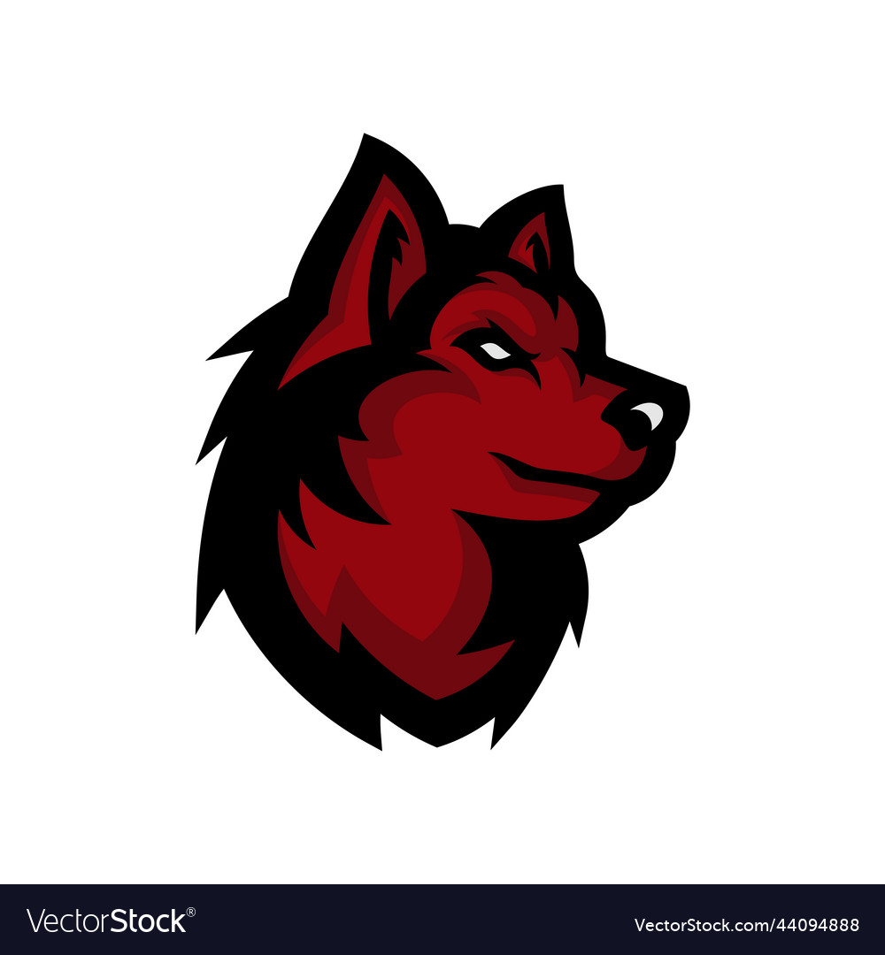 Wolf Kopf Logo Design Maskottchen Kunst