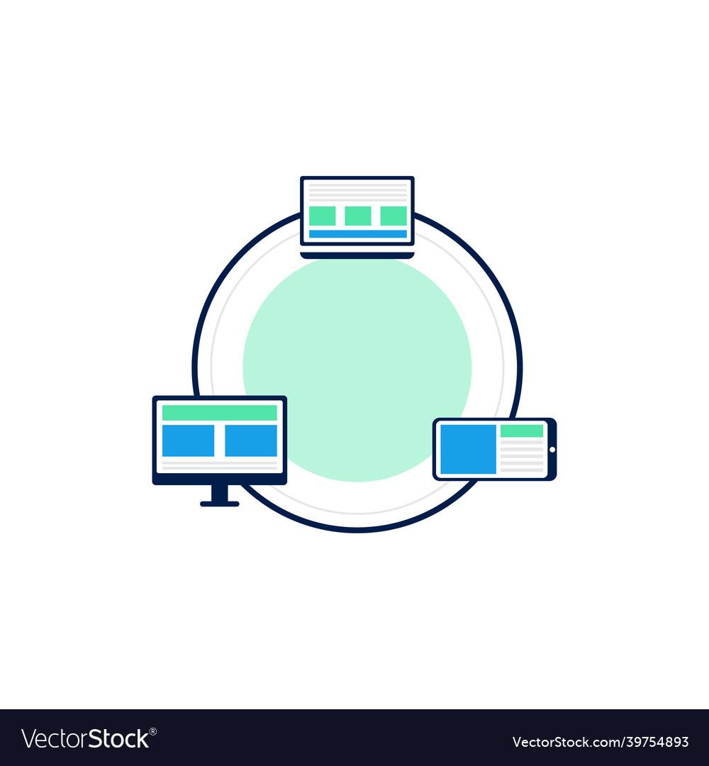 Computing network icon design vector image Computing network icon design