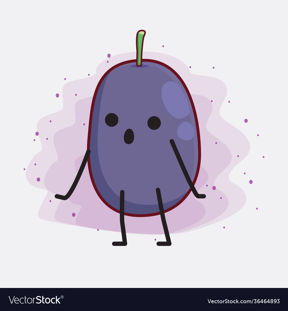 Java plum fruit cute character with simple face