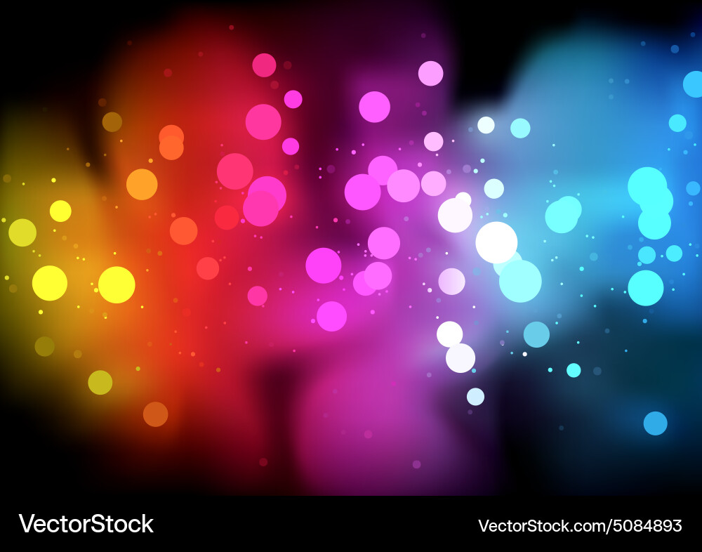 Rainbow bokeh background Royalty Free Vector Image