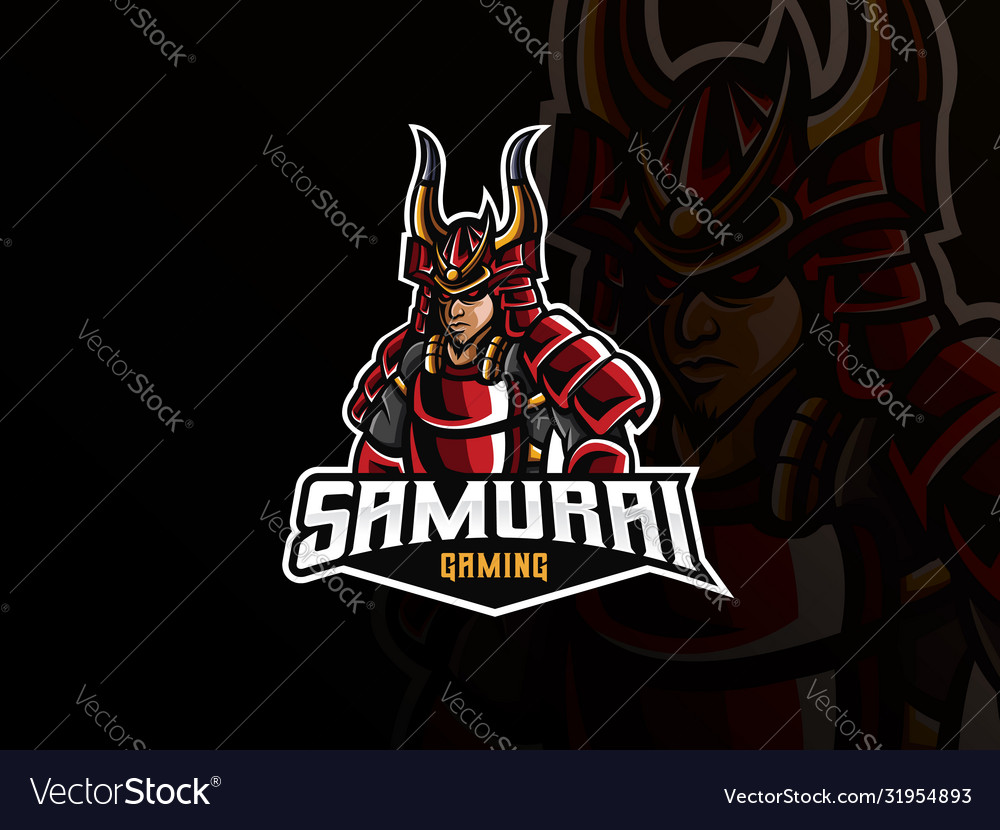 Samurai mascot sport logo design