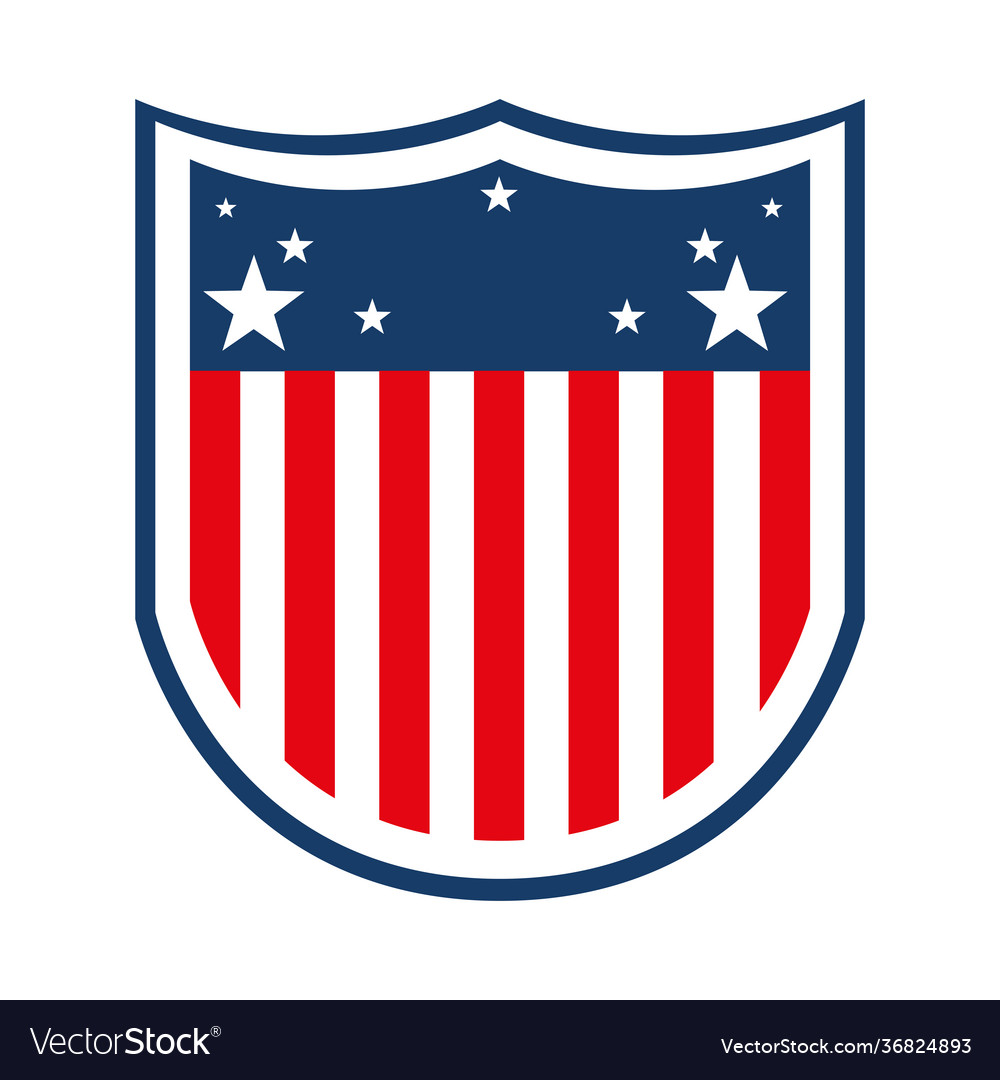 Shield american flag Royalty Free Vector Image