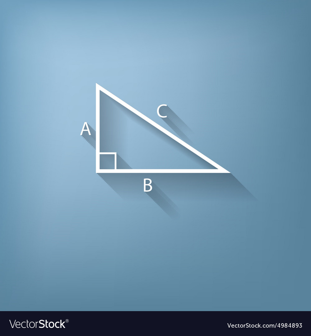 Triangle math symbol icon geometry learning Vector Image