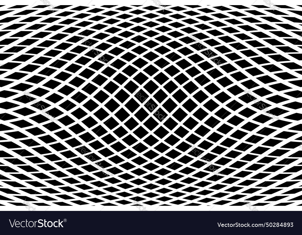 Wavy lines op art pattern vector image Wavy lines op art pattern