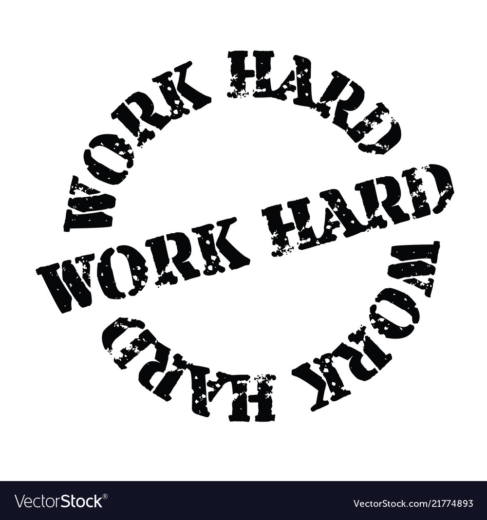 Work hard rubber stamp Royalty Free Vector Image