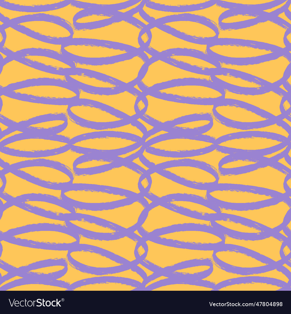 Abstract ink loops seamless pattern Royalty Free Vector