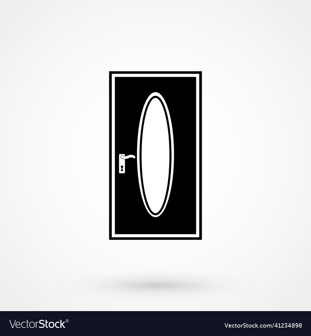 Door icon on white background