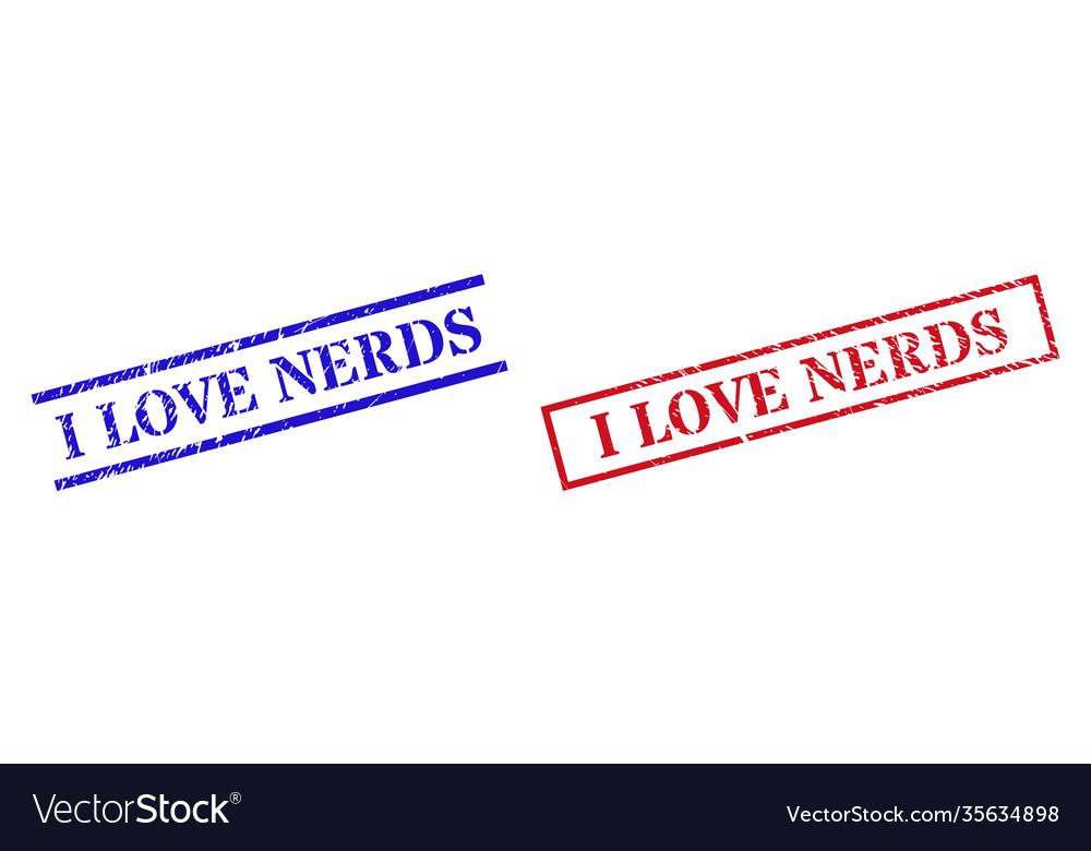 I love nerds textured rubber stamp seals