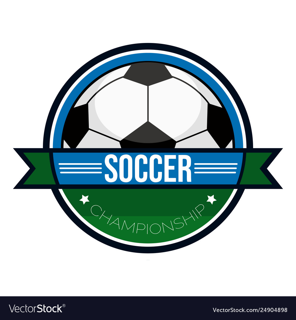 Isolated soccer label